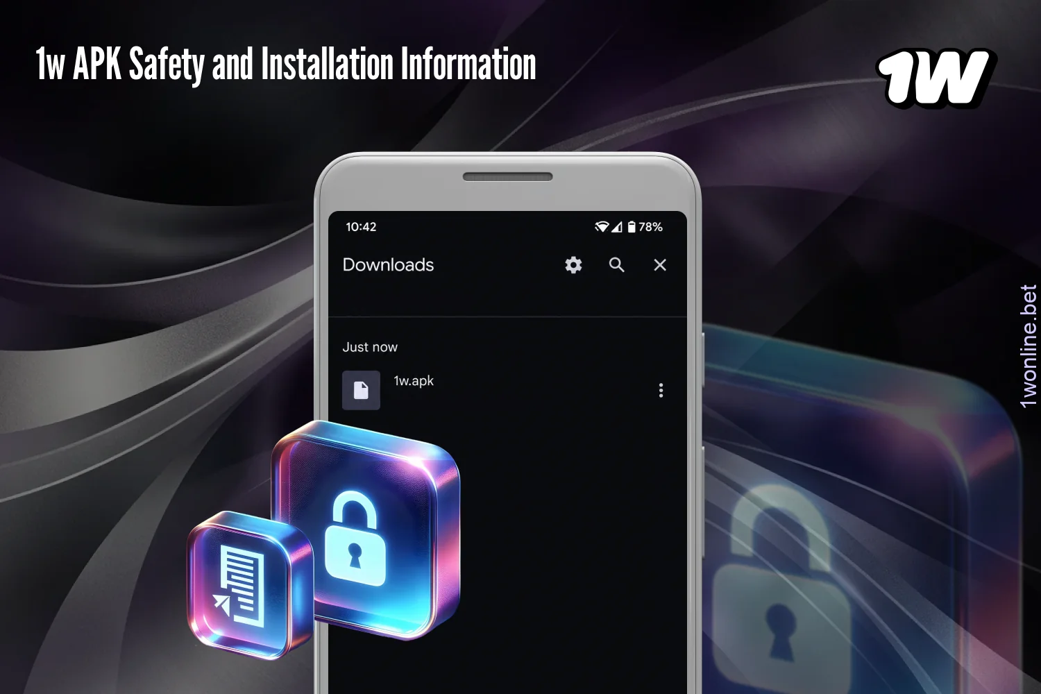 The 1w APK provides a secure way to access the app