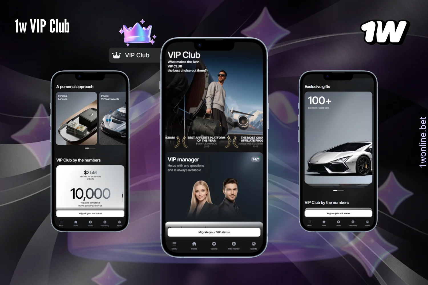 The 1w VIP loyalty program rewards active members by offering a system of special benefits